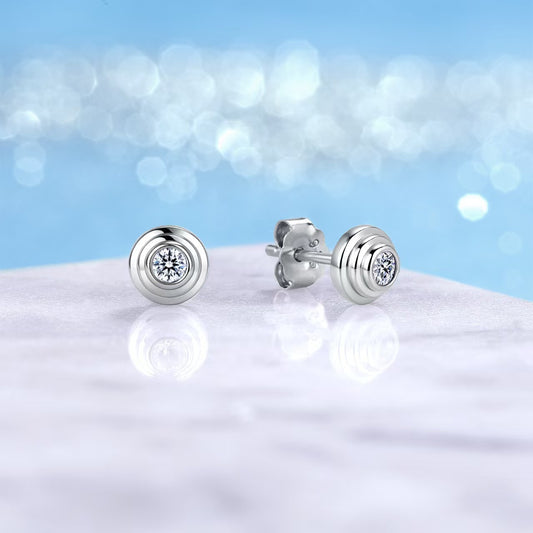 Isabella Moissanite Stud Earrings