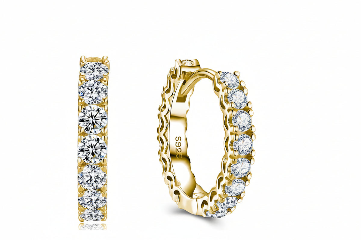 Solana Moissanite Hoop Earrings with