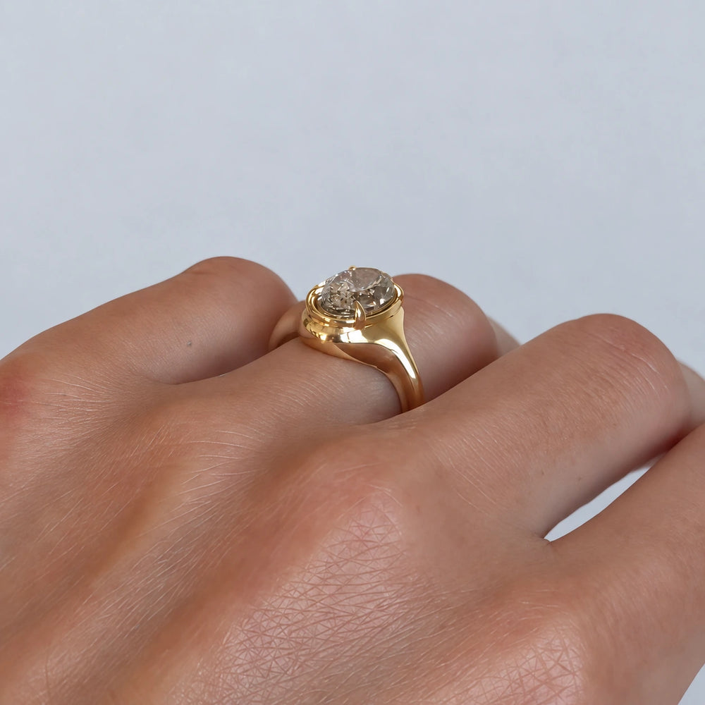 Amélie Bezel 1.5ct Oval Solitaire Ring