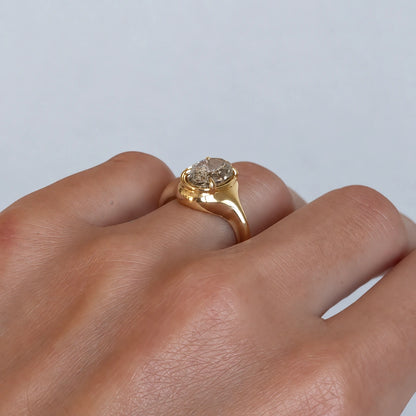 Amélie Bezel 1.5ct Oval Solitaire Ring