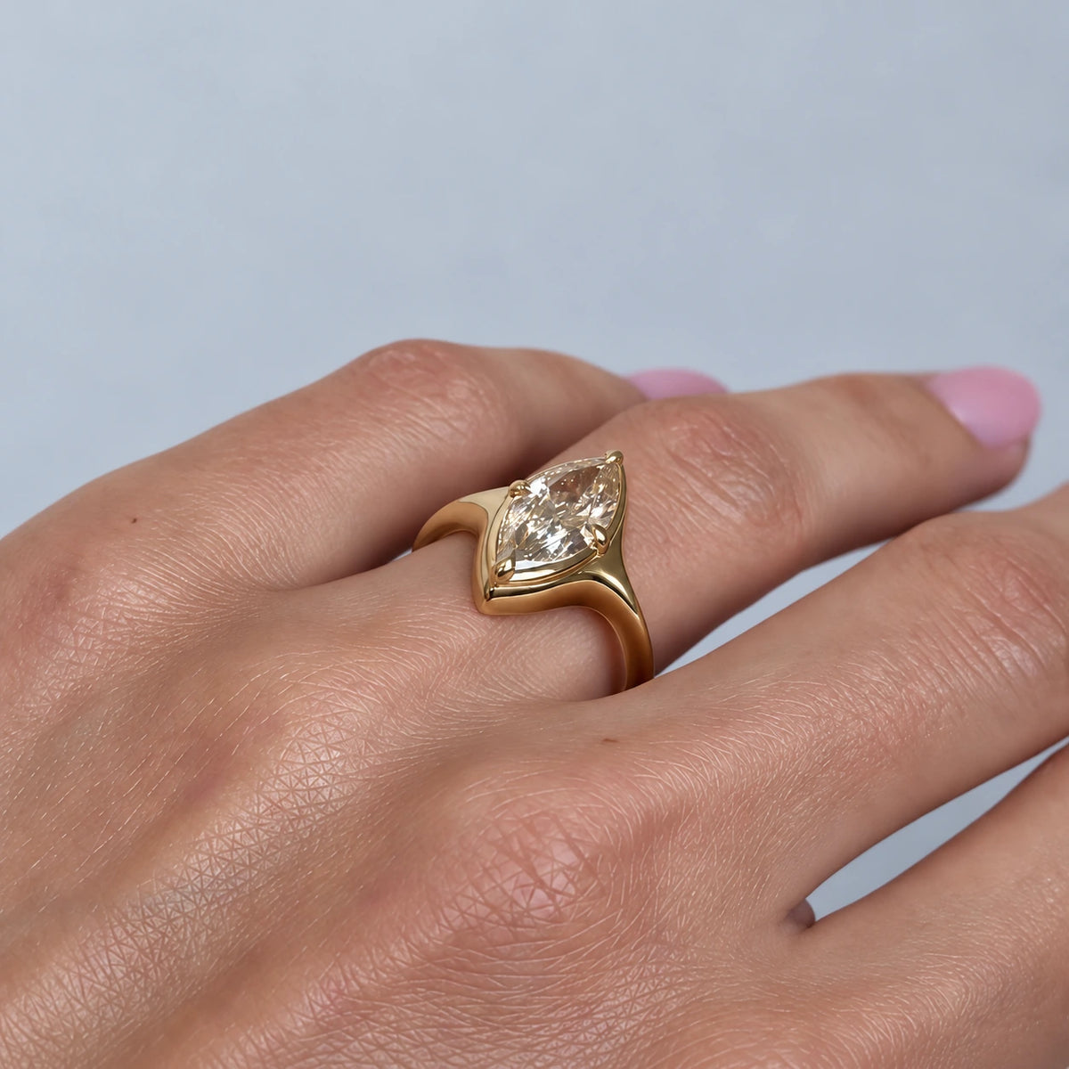 Amélie Bezel 2ct Marquise Solitaire Ring