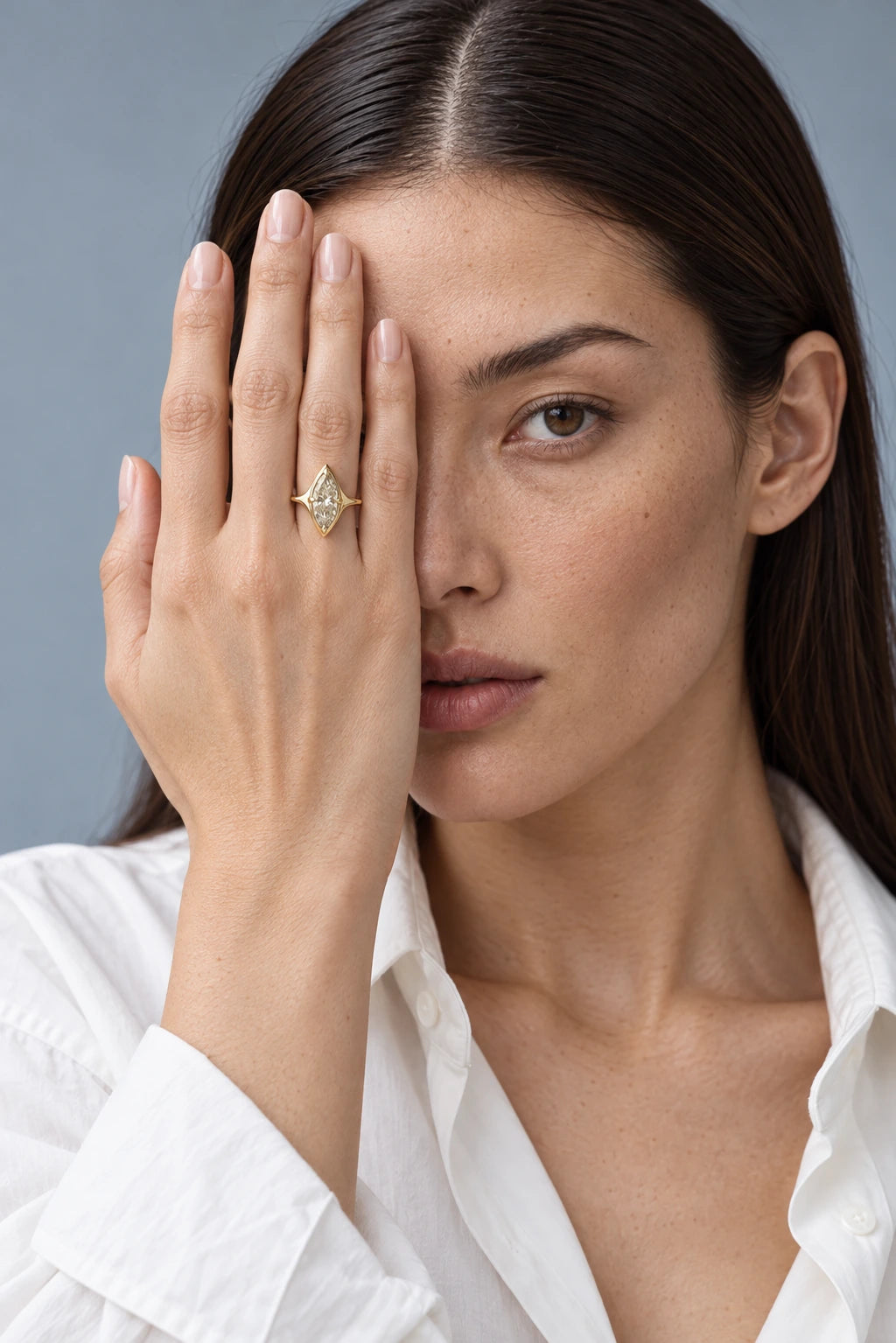 Amélie Bezel 2ct Marquise Solitaire Ring