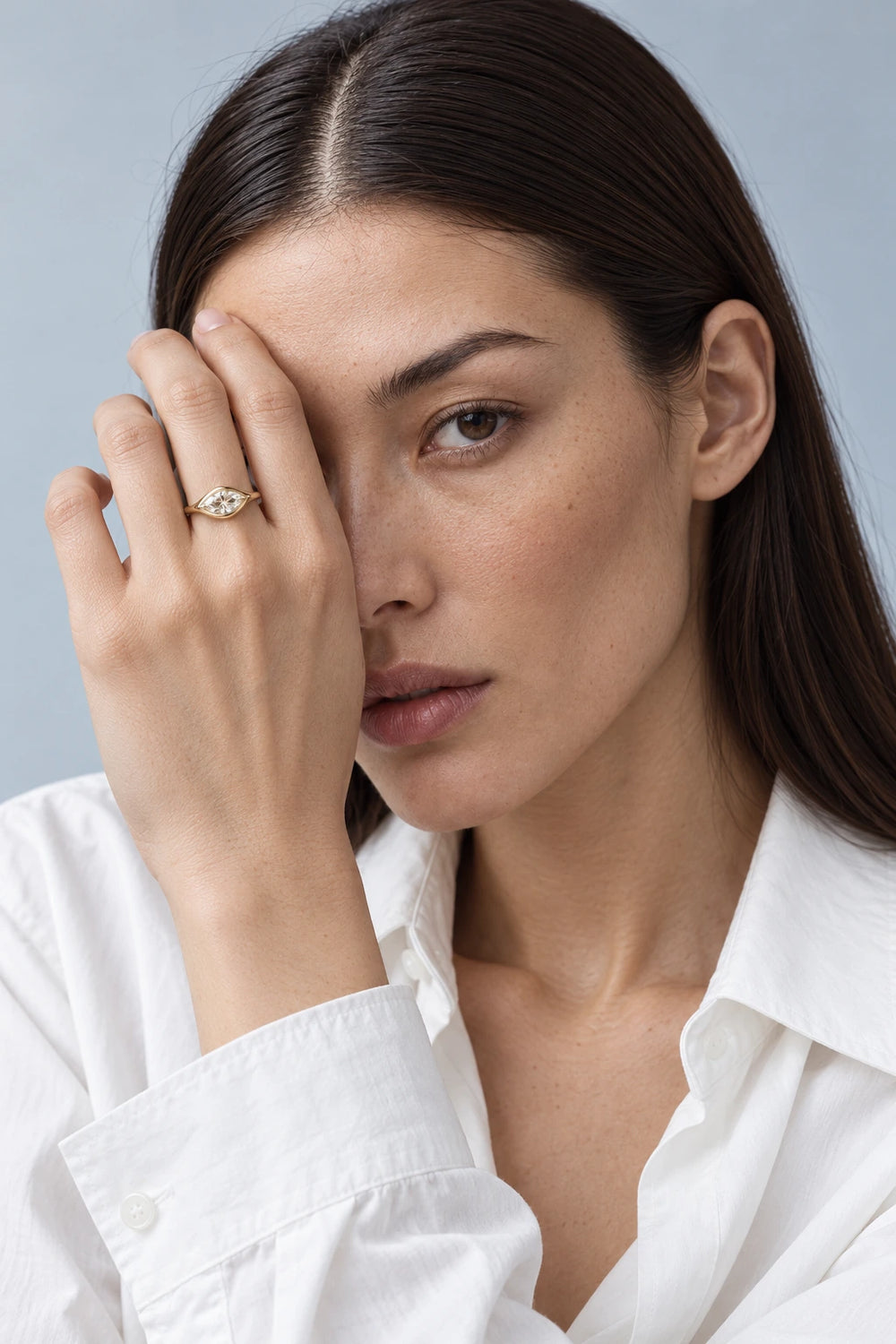 Amélie Bezel 1ct Marquise Solitaire Ring