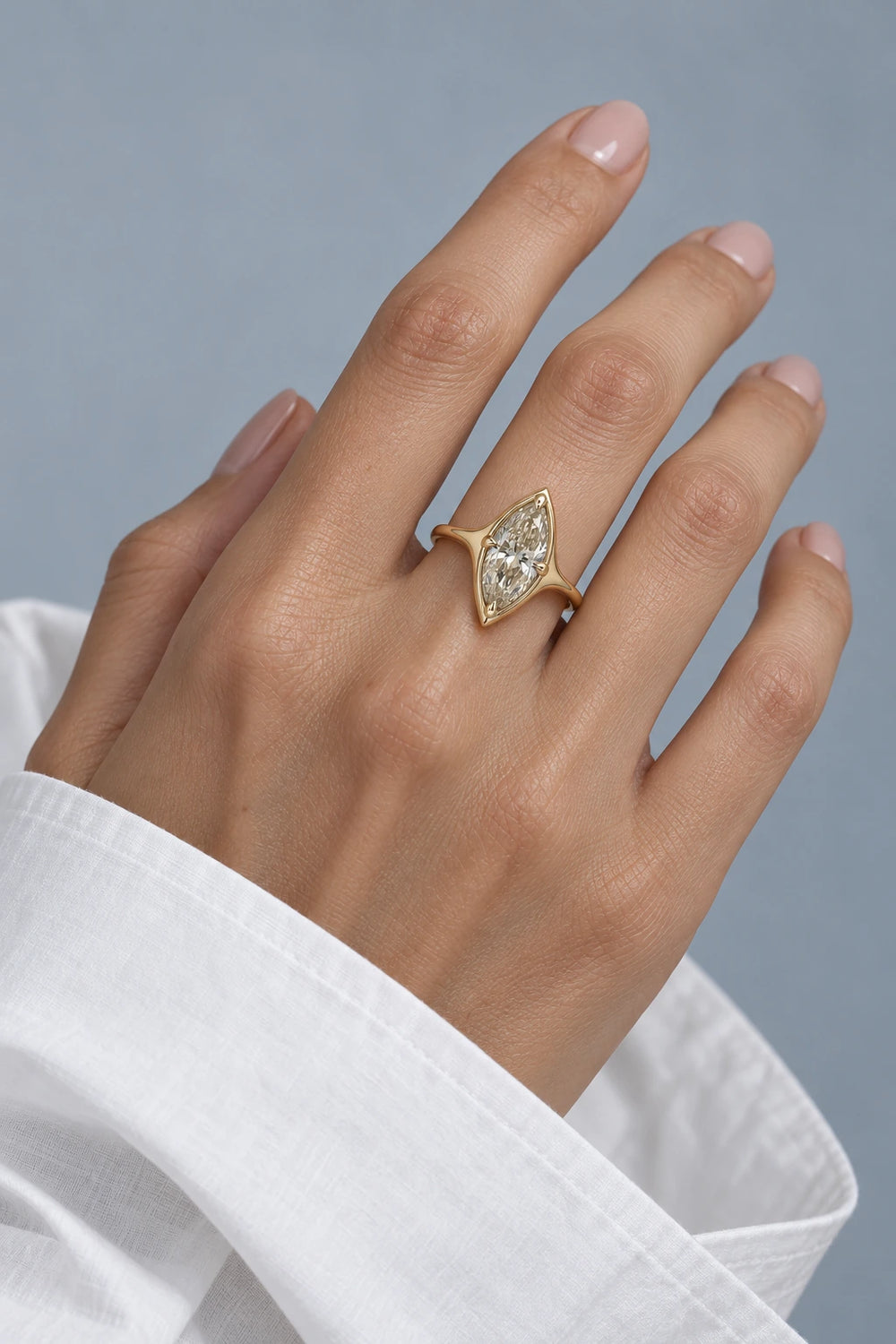 Amélie Bezel 2ct Marquise Solitaire Ring
