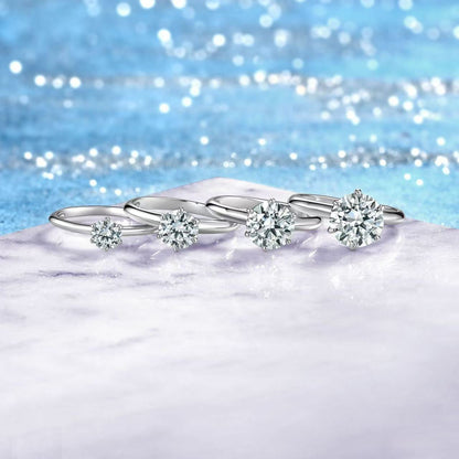 Valentina Classic Six-Claw Ring in 14K gold plated finish