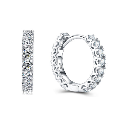 Solana Moissanite Hoop Earrings in S925 sterling silver