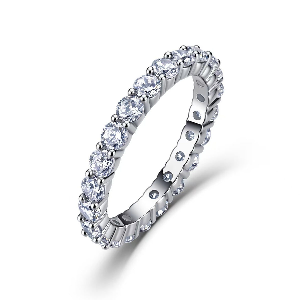 Valentina Eternity Moissanite Ring in S925 sterling silver