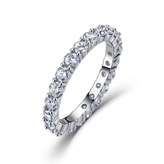 Valentina Eternity Moissanite Ring in S925 sterling silver