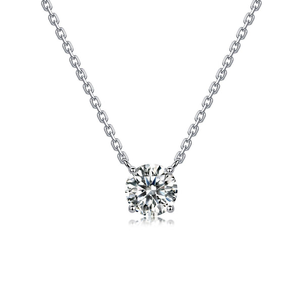 Solène Moissanite Solitaire Necklace in S925 sterling silver