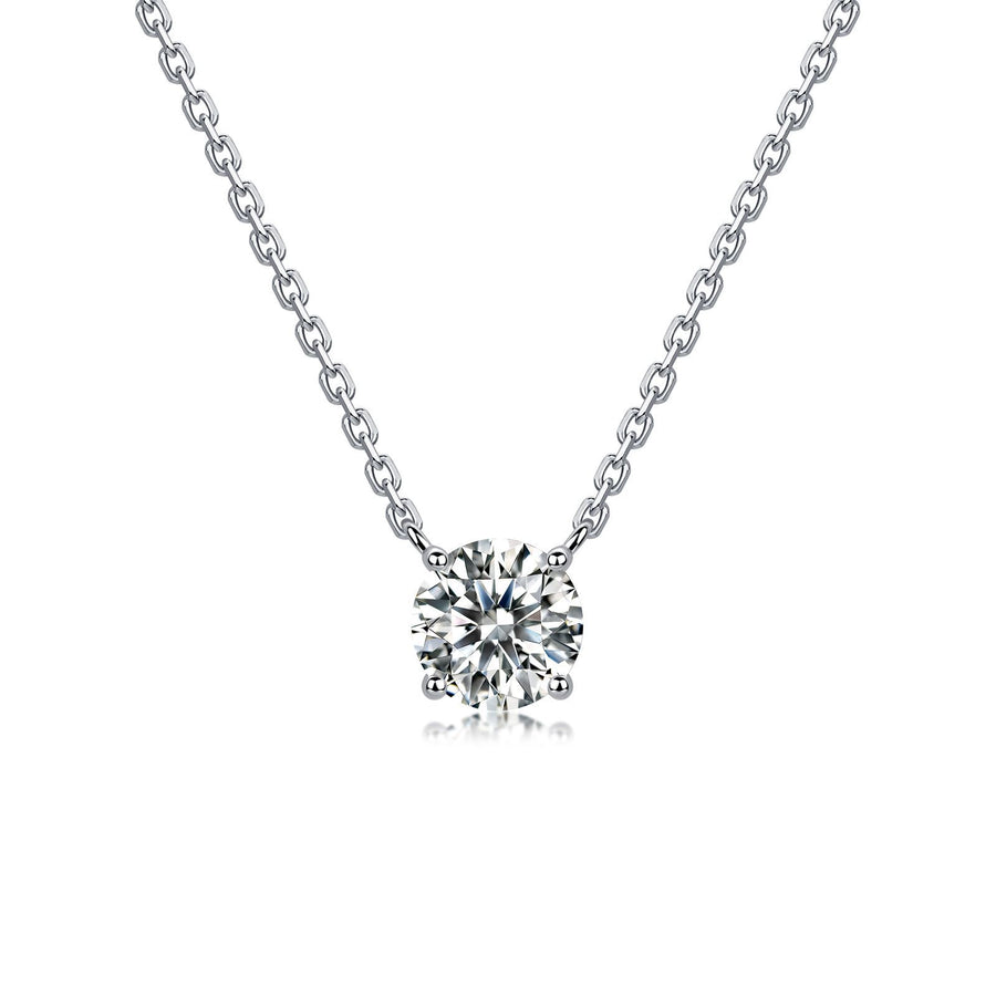 Solène Moissanite Solitaire Necklace in S925 sterling silver