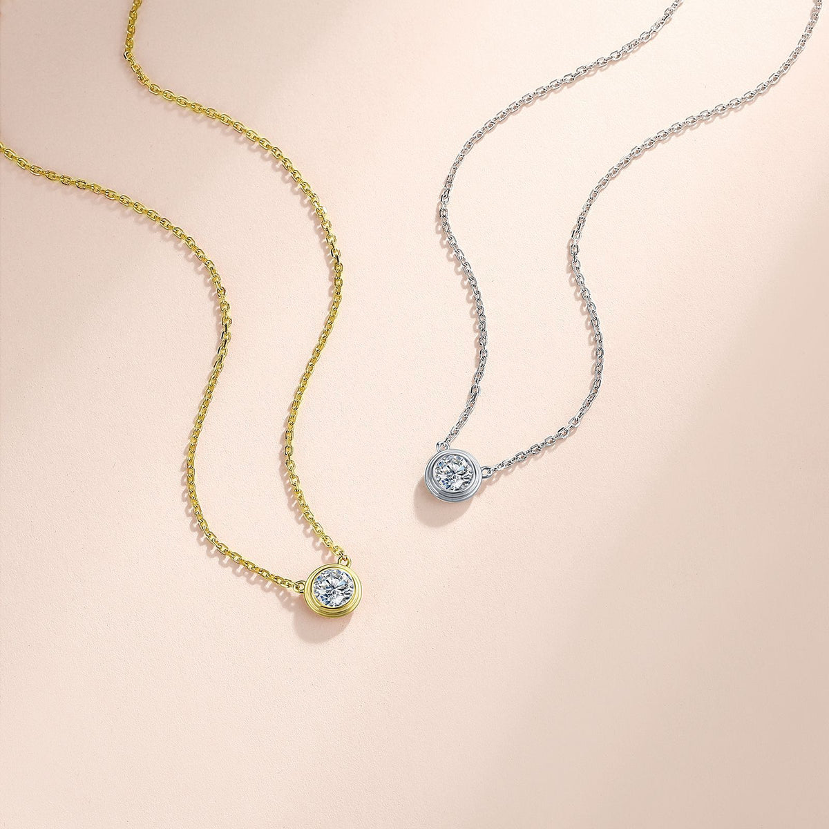 Isabella Bubble Pendant Necklace in 14K gold plated finish