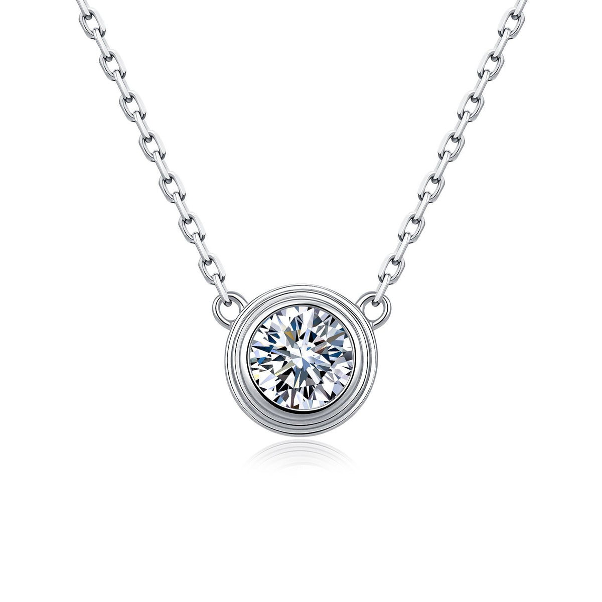 Isabella Moissanite Bubble Pendant Necklace in S925 sterling silver