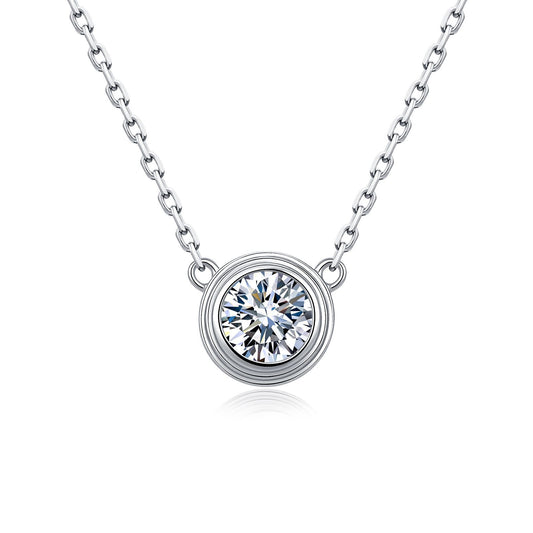 Isabella Moissanite Bubble Pendant Necklace in S925 sterling silver