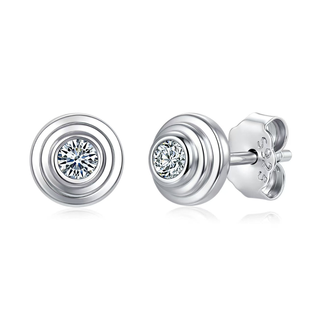 Isabella Moissanite Stud Earrings