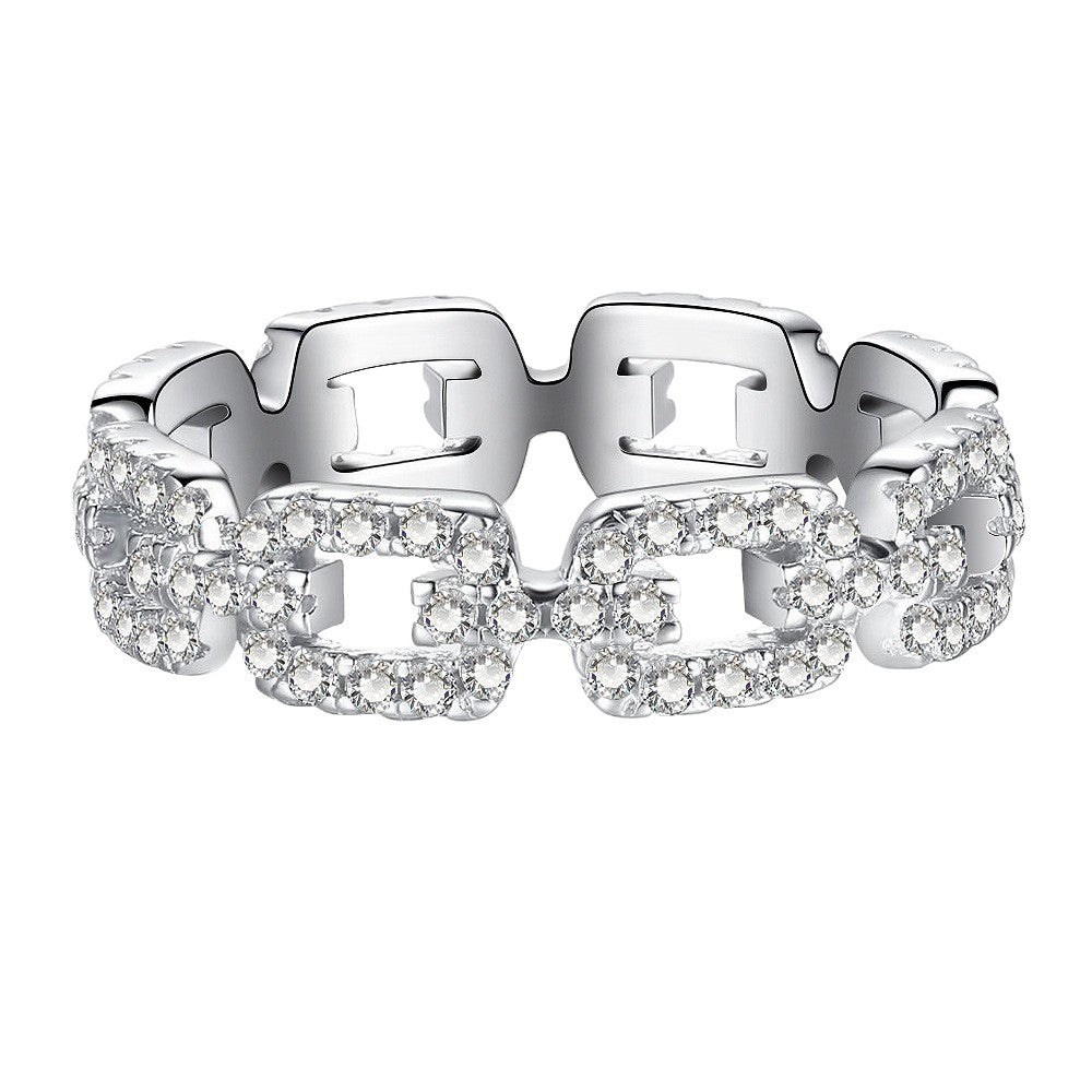 Inés Interlocking Moissanite Ring