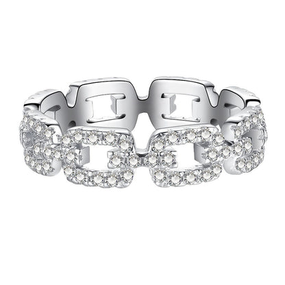Inés Interlocking Moissanite Ring