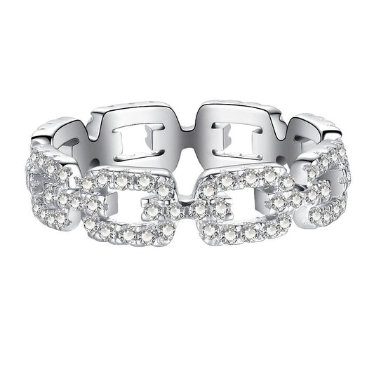 Inés Interlocking Moissanite Ring
