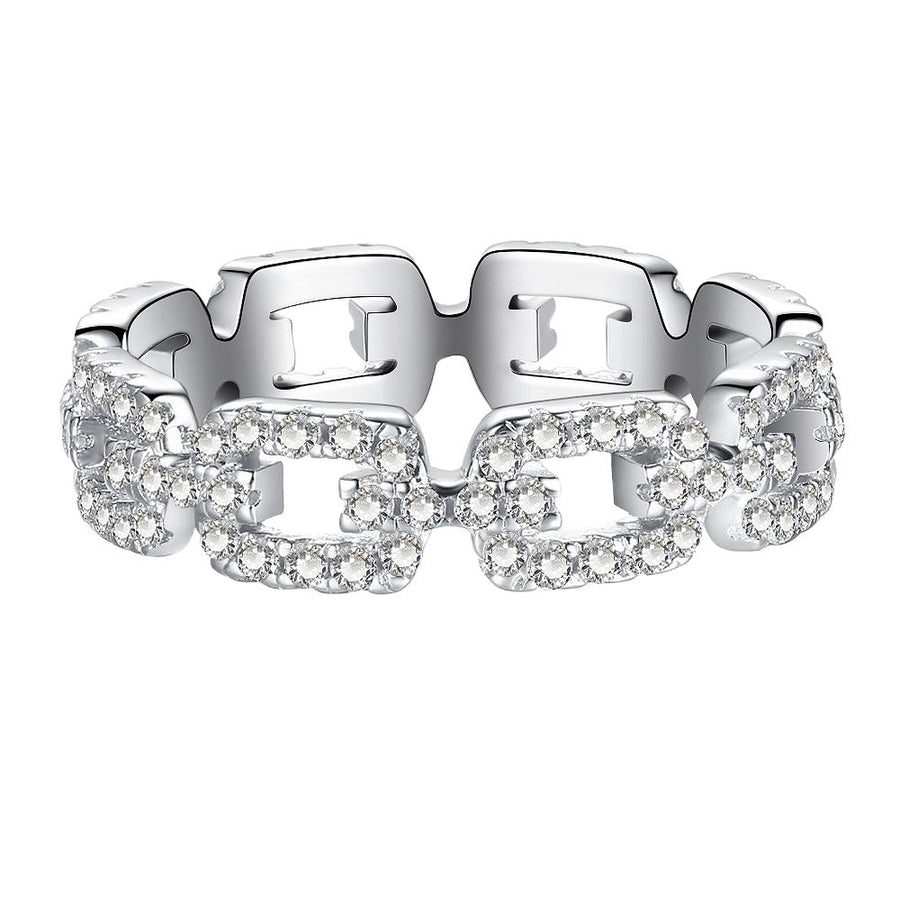 Inés Interlocking Moissanite Ring