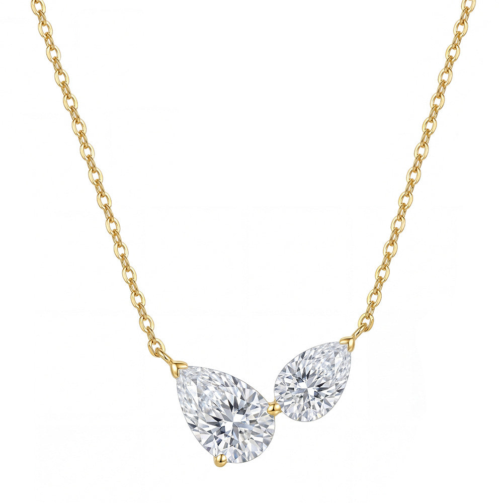 Lucía Pear Double Stone Necklace