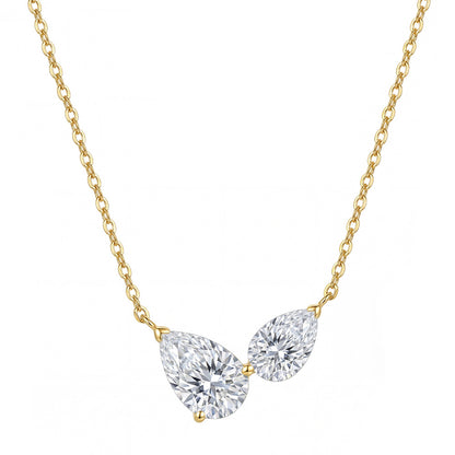 Lucía Pear Double Stone Necklace