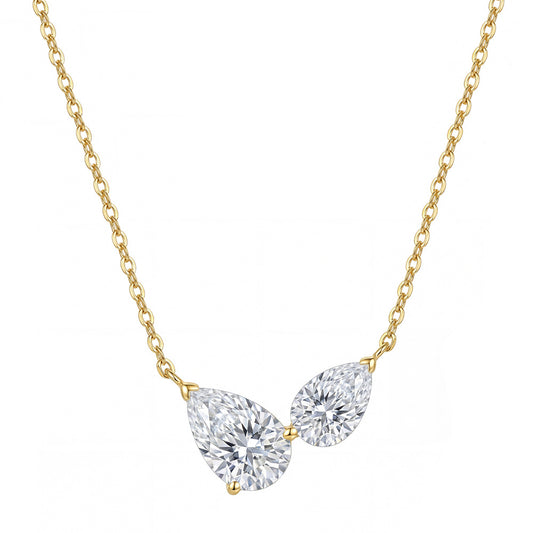 Lucía Pear Double Stone Necklace
