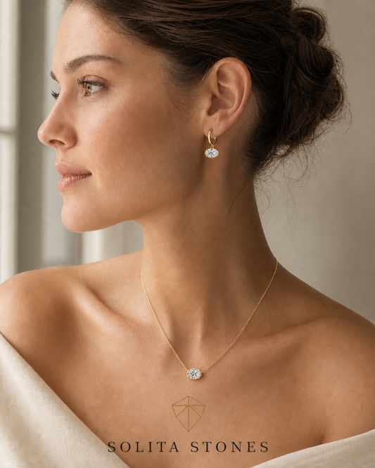 Camille 2-Carat Oval Moissanite Pendant Necklace