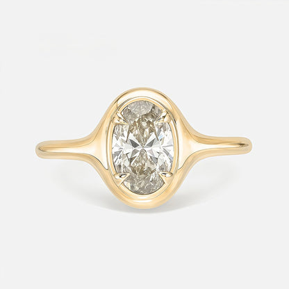 Amélie Bezel 1.5ct Oval Solitaire Ring