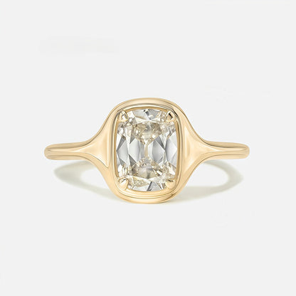 Amélie Bezel 2ct Cushion Solitaire Ring