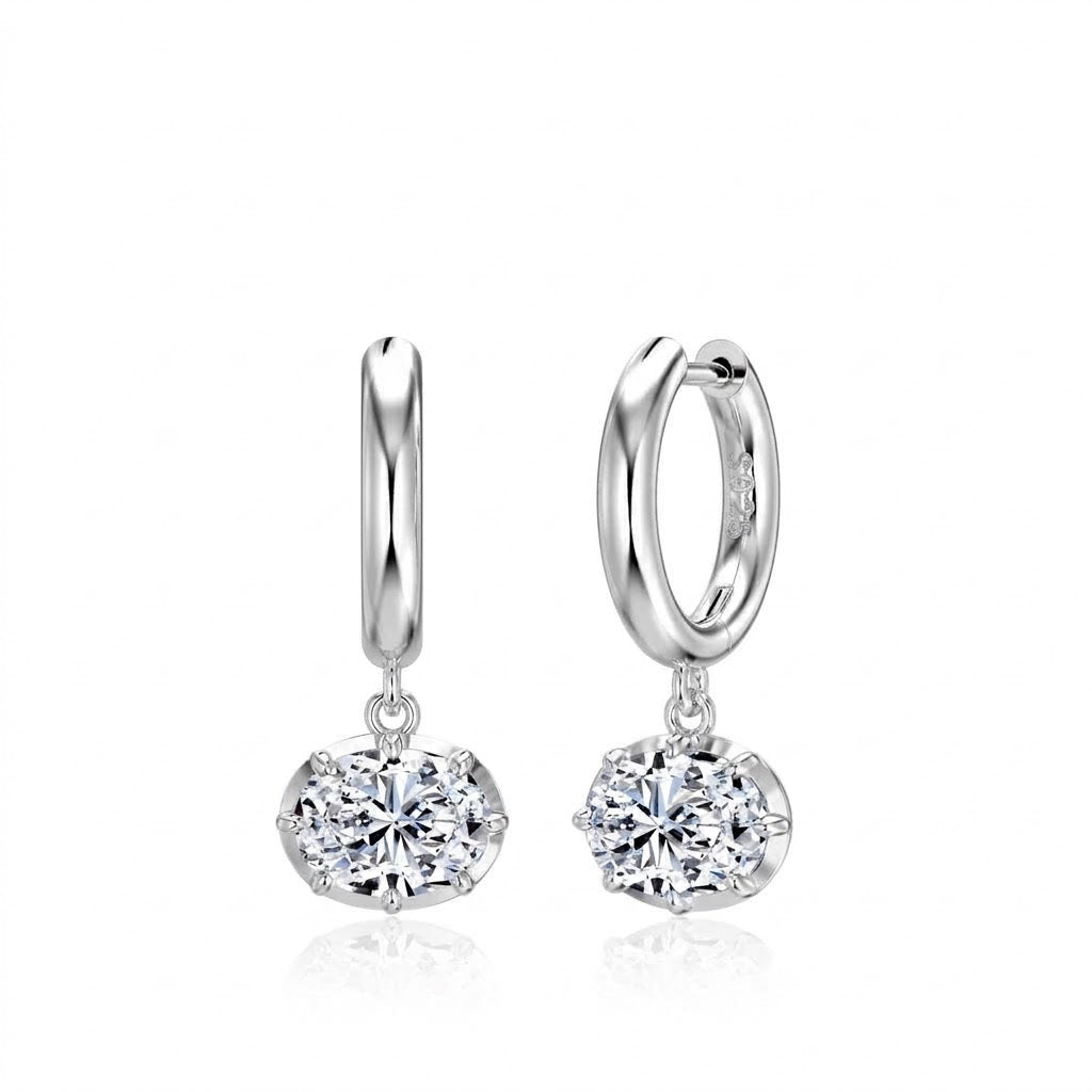 Camille Oval 3 Carat Earrings