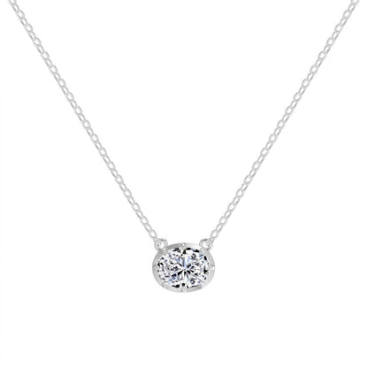 Camille 2-Carat Oval Moissanite Pendant Necklace