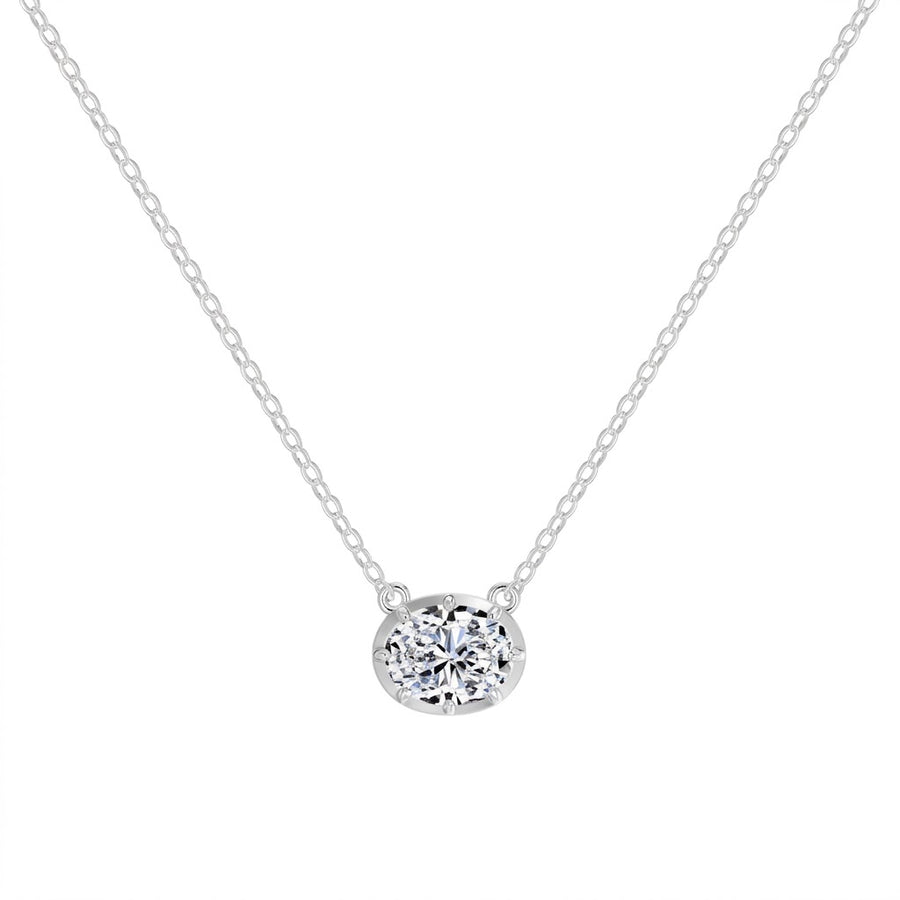 Camille 2-Carat Oval Moissanite Pendant Necklace