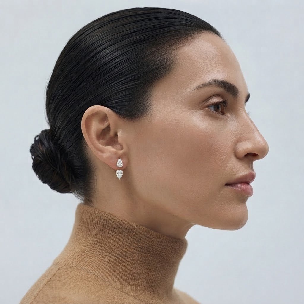 Élan Pear Moissanite Earrings