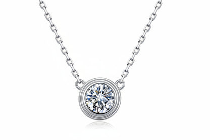 Isabella Bubble Pendant Necklace worn at collarbone