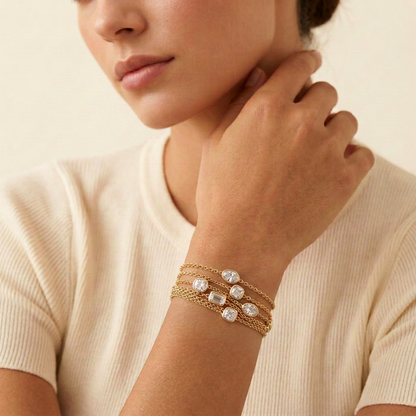 Margaux Bezel Stacking Bracelet