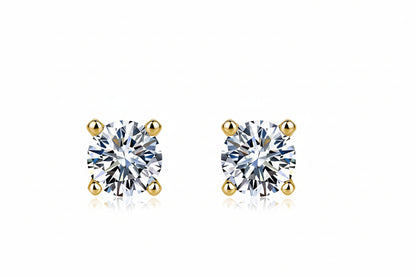 Solène Four-Claw Stud Earrings size comparison