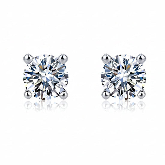 Solène Four-Claw Stud Earrings worn on ear