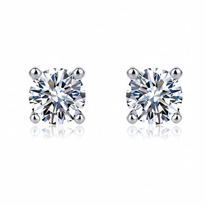 Solène Four-Claw Stud Earrings worn on ear