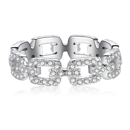 Inés Interlocking Moissanite Ring