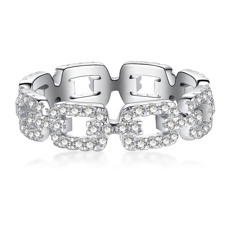 Inés Interlocking Moissanite Ring