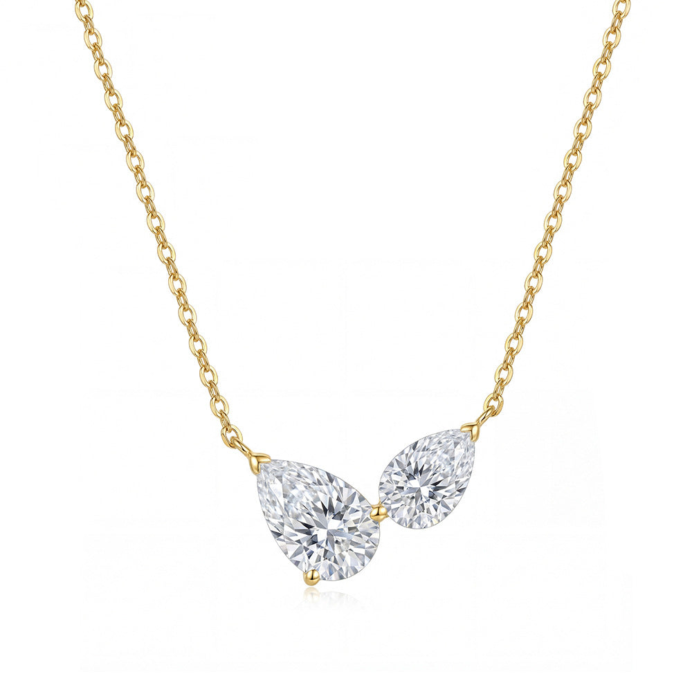 Lucía Pear Double Stone Necklace