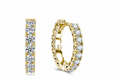 Solana Moissanite Hoop Earrings with 