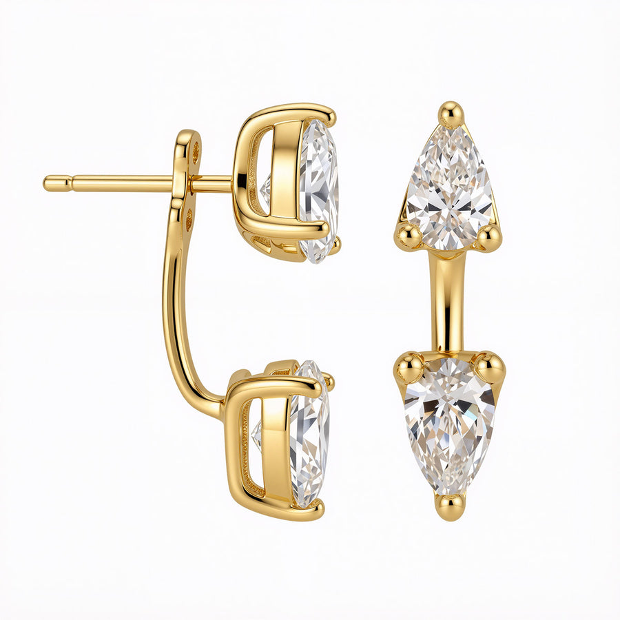 Élan Pear Moissanite Earrings