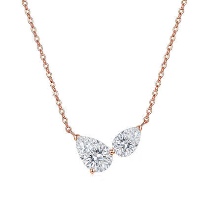 Lucía Pear Double Stone Necklace