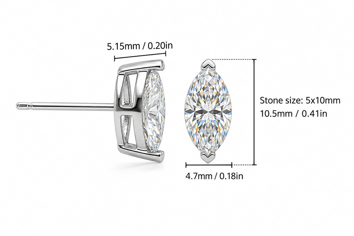 Rosalie Marquise Stud Earrings