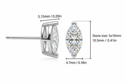Rosalie Marquise Stud Earrings