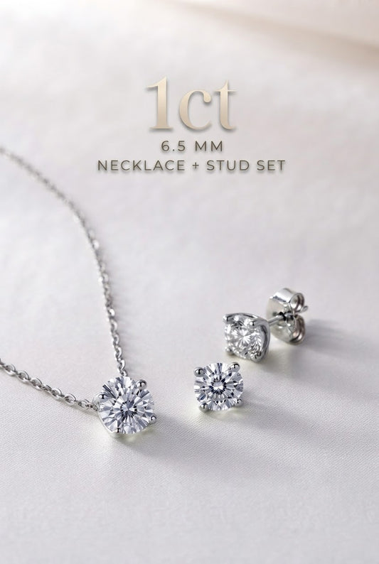 Everyday | Solène 1ct Set | Earrings and Necklace | 3ct Total