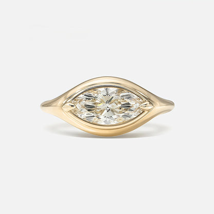 Amélie Bezel 1ct Marquise Solitaire Ring