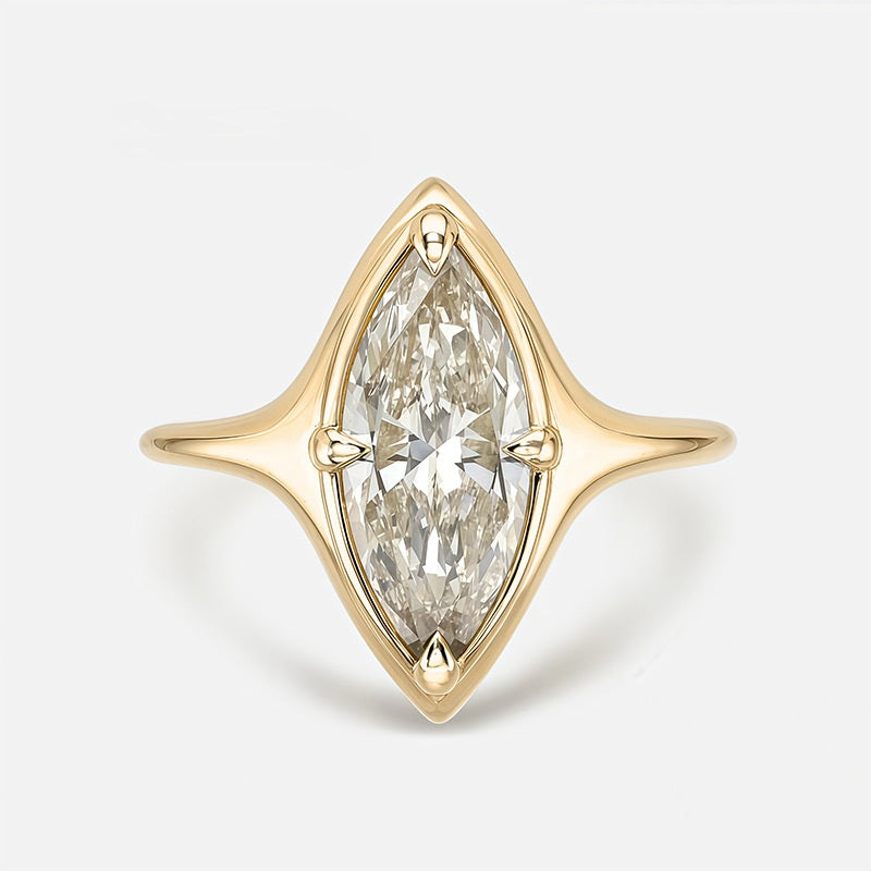 Amélie Bezel 2ct Marquise Solitaire Ring