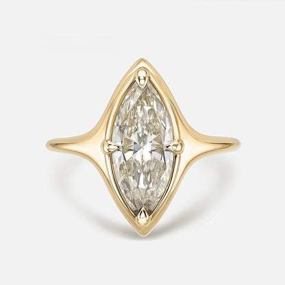 Amélie Bezel 2ct Marquise Solitaire Ring