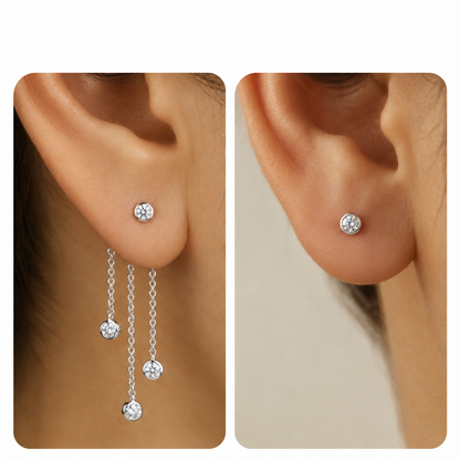 Paloma Moissanite Bubble Earrings